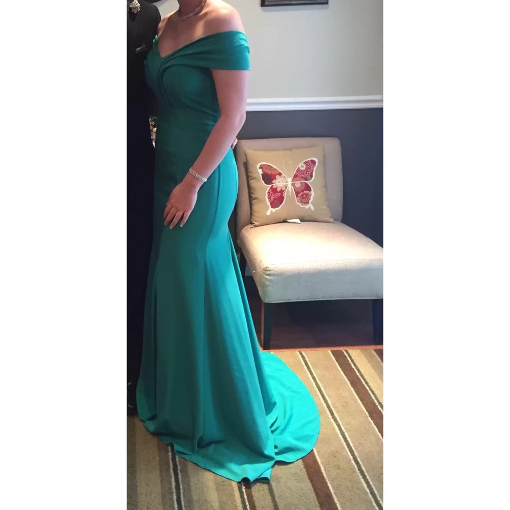 Off the shoulder prom dress